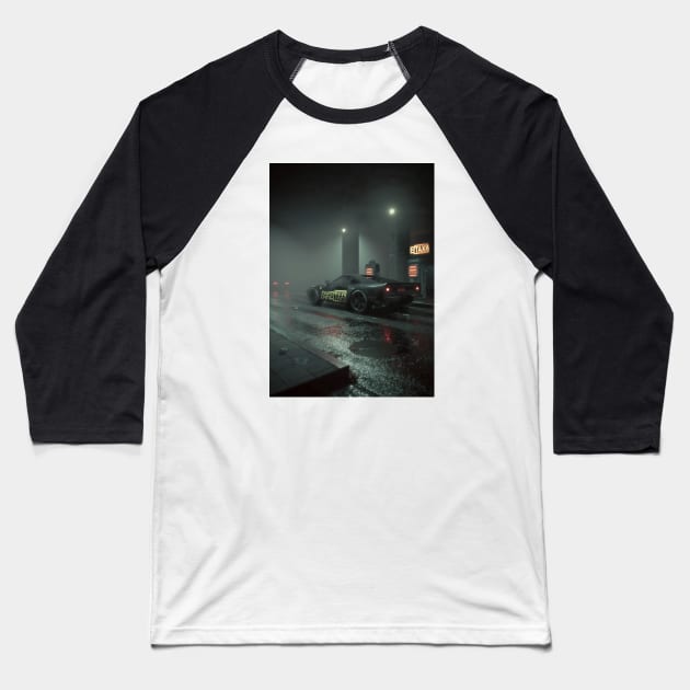 nightcall Baseball T-Shirt by skiegraphicstudio